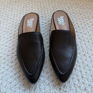 Franco Sarto Black Pointed Sela Slip Ons size 8.5